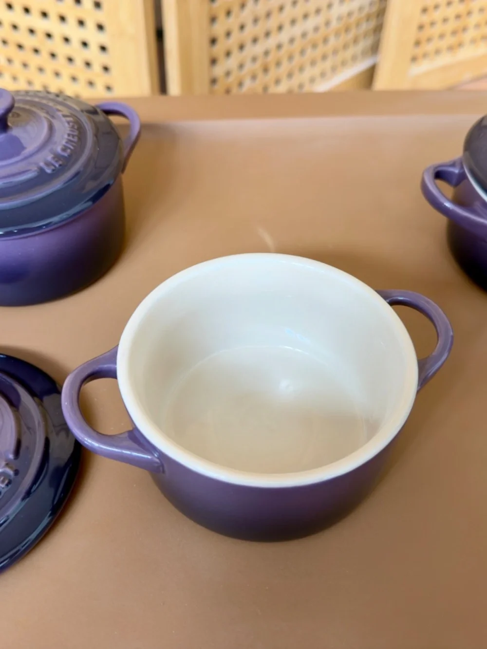 NIB Le Creuset set of 3 mini Cocottes - Picture 5 of 7
